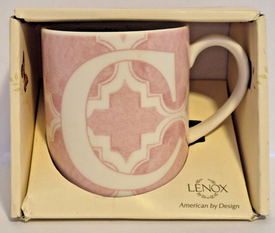 Lenox Monogram Mug Butterfiy Meadow Trellis ''C''
