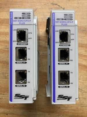 Lot of 2 Molex SST-ESR2-CPX-P PLUS Modbus Serial/Enet Module for CompactLogix