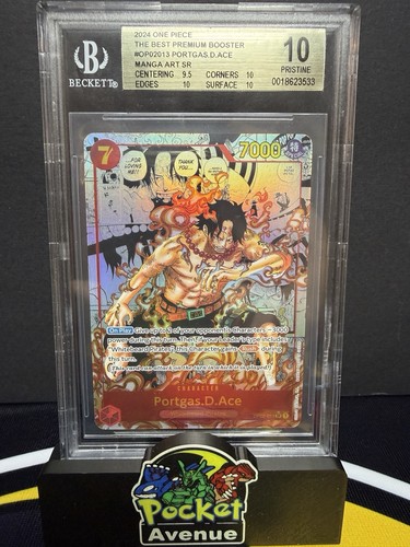 Portgas.D.Ace (Parallel Manga Alternate Art) graded BGS 10 for sale on eBay