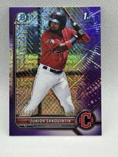 2022 Bowman Chrome Prospects Mega Purple Mojo Refractor Junior Sanquintin #/250