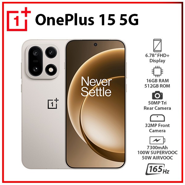 OnePlus 15 5G 16GB+512GB SAND STORM Dual SIM Global Ver. Android
