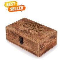 Handmade Mango Wood Tree of Life Keepsake Box - Unique Gift for Any Occasion