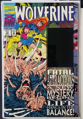 WOLVERINE #75  Blue (Almost Black!) Hologram Error Variant 1993 NM OB IMO PICS!