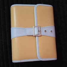 Franklin Covey 365 Planner Binder light Brown Light Blue Buckle Closure