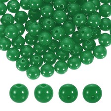 100pcs Green Acrylic Round Beads 10mm Plastic Resin Loose Bead