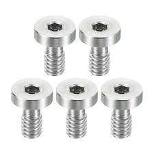 5PCS 1/4"-20 Thread 16mm Camera Quick Release Screw Tripod Steel Hex Slot Silver
