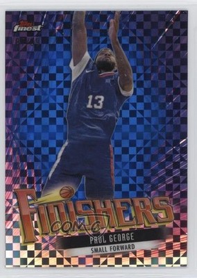 2023 Topps Finest Finishers Blue Checkerboard Refractor /99 Paul George #F-8 0a6