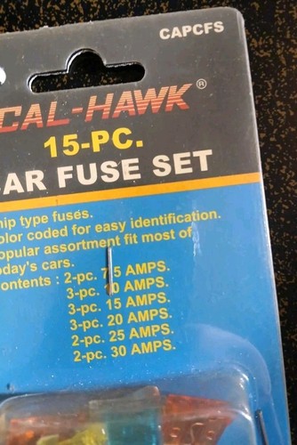 15 PC. FUSE SET ASSORTED FUSE SET , REGULAR SIZE, cars , trucks , suv - Picture 4 of 4