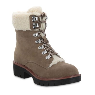 Mia Women's Regis Shx Faux Shearling Detail Boot Beige 8.5M