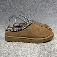 UGG Tasman Slippers Shoes Women Size 7 Chestnut Suede Slip On Shearling Lining