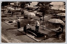Vintage 1955 Vichy France Mini Golf RPPC Postcard Golf Miniature Allier River