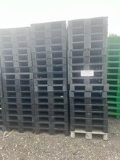 PLASTIC PALLET 3 RUNNER PALLET BLACK/ MIXED 1200X800 - SET OF 10