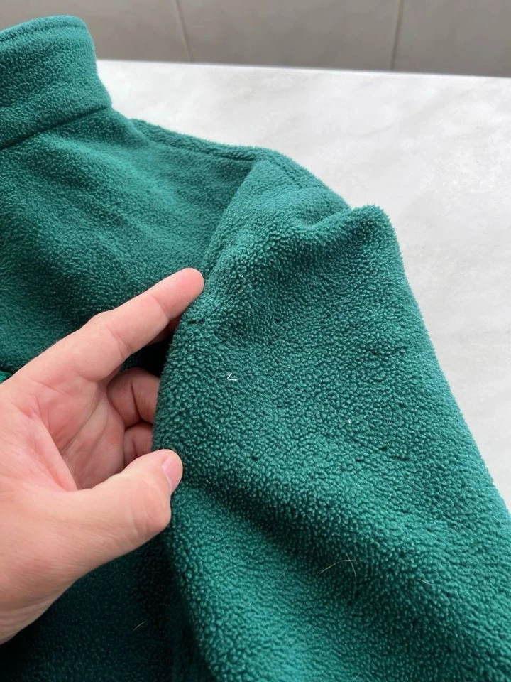 Vintage Lehman Brothers Zip Hoodie Fleece Jacket USA LB 92s Green Banker Finance - Image 4 of 4