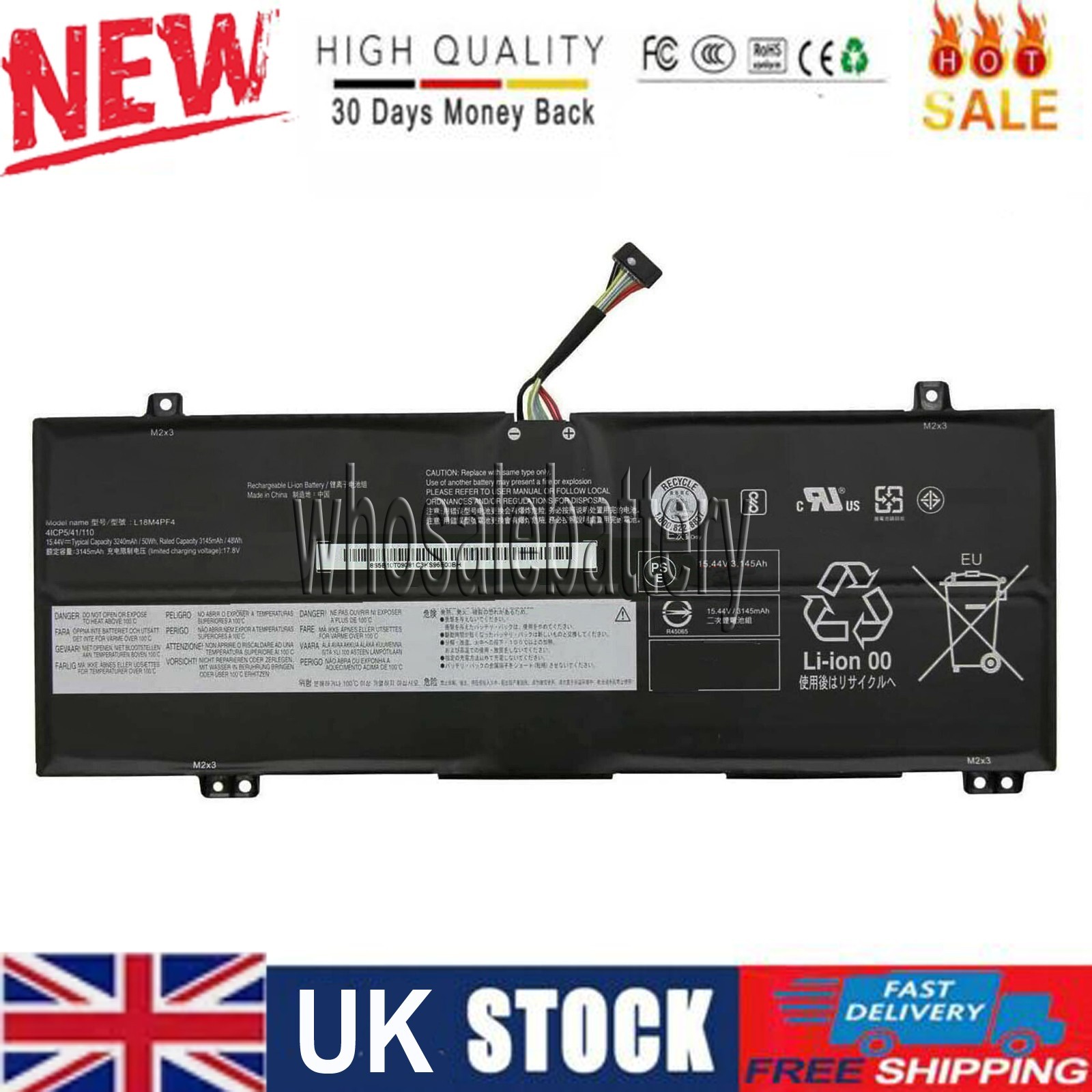 L18C4PF3 Battery for Lenovo Ideapad Flex-14IML Flex-14IWL Flex-14API C340-14API