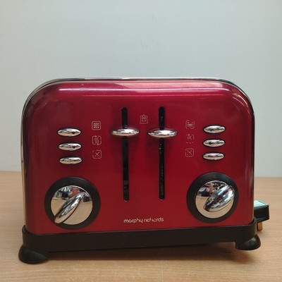 Morphy Richards Accents 4-Scheiben-Toaster - Kirschrot & Edelstahl - 224403
