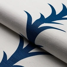 Schumacher Acanthus Stripe Fabric 177635 – 57″ (1.58 yd) Designer Stripe Navy