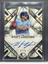 2025 Topps Diamond Icons Wyatt Langford Auto /10 Texas Rangers #AC-WL