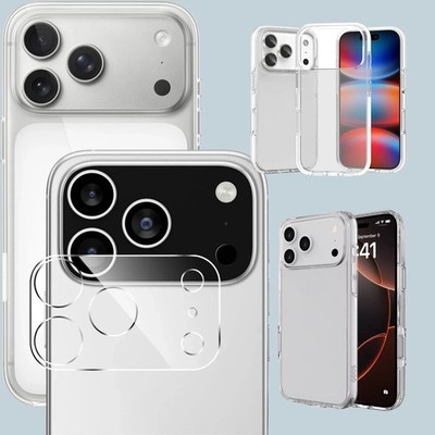 Für iPhone 17 Pro Max 17 Pro Ultra Hülle + Rückseite Kamera Linse Hartglas Cover