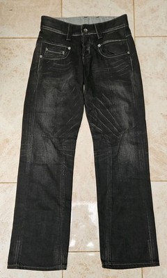 G-Star Raw Mens W30 L34 Black Radar Straight Jeans Designer Fashion Denim 104506