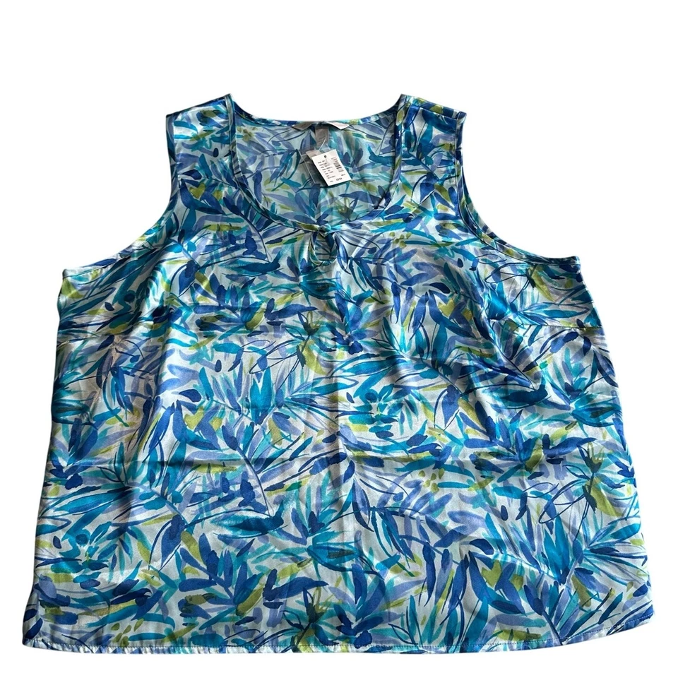 Juego de pijama sin mangas corto satinado cacique azul 22/24 Foto 2 de 4