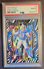 Josh Allen #34 Zebra Shock Prizm SSP Case Hit...