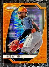 2025 Panini Prizm - Brice Matthews - 285 - Orange Pulsar Prizm - 18/399 - Astros