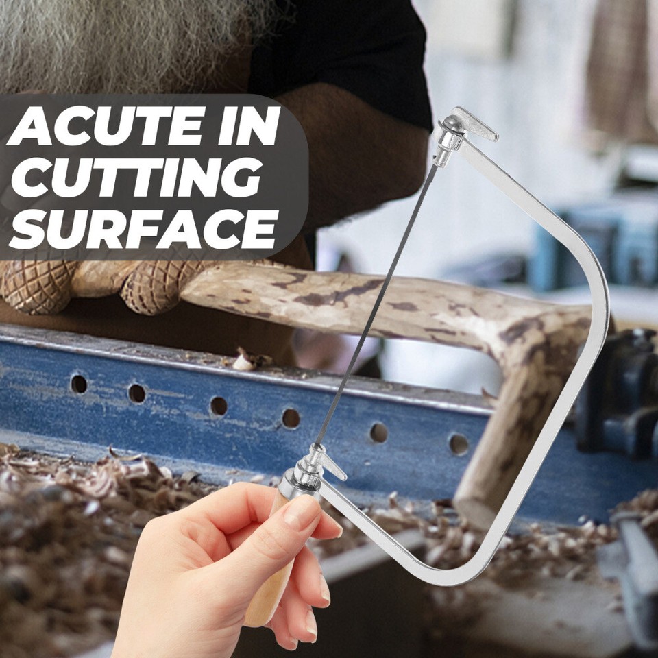 DOITOOL Laubsäge Für Holzbearbeitung - U-förmige Handsäge 30.5 Cm, Khaki, Für Präzise Schnitte