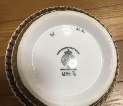 ROYAL WORCESTER Hand-Painted Fruit Design Pot-Shaped Ornament with