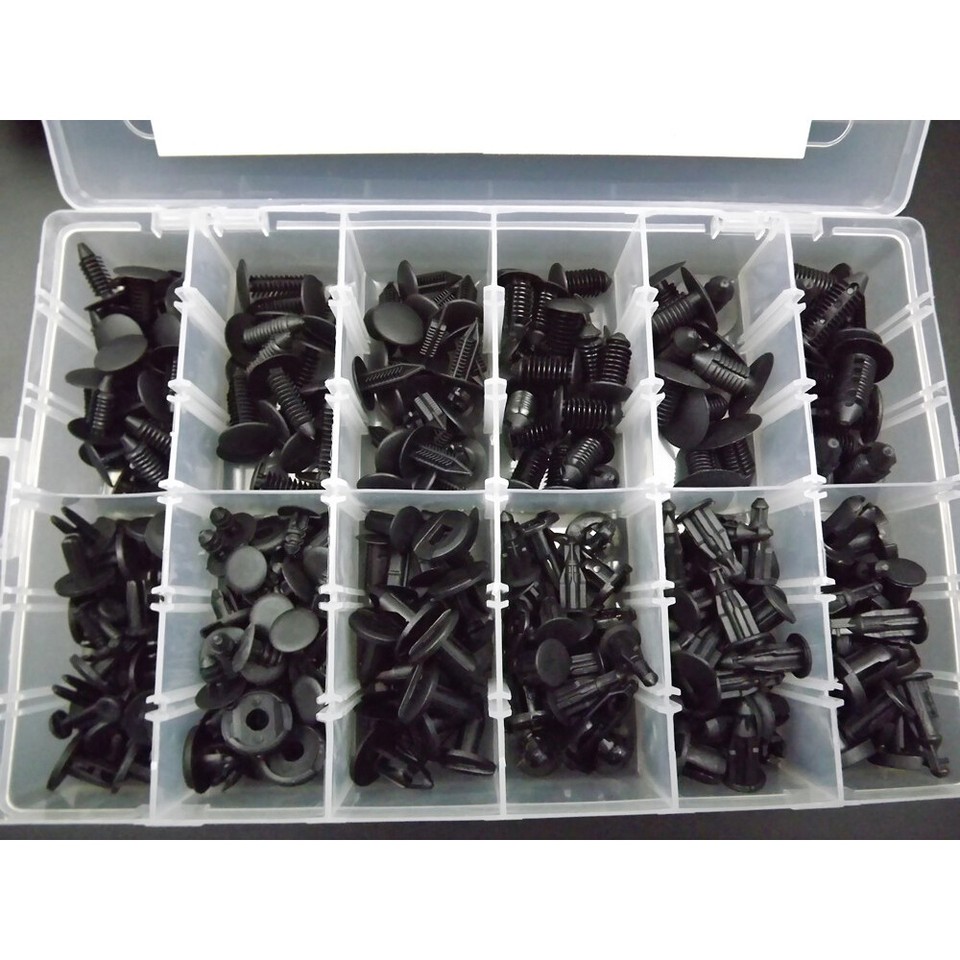 Kit Shield Pin Rivet Fasteners Auto Push Clips Retainer Assortment ...