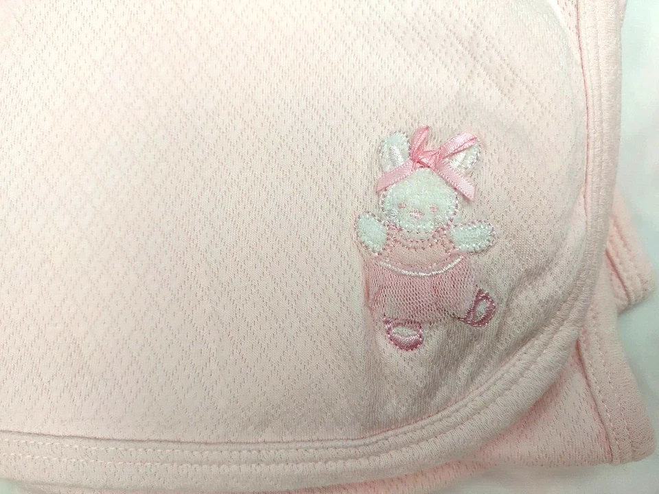 Little Me Rosa Claro Tutú Conejito Bebé Niña Manta Algodón Baile Acolchada Sólida Foto 2 de 4