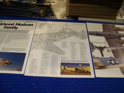 LOCKHEED HUDSON FAMILY..4-PAGE POSTER/CUTAWAY/PROFILES (601LL)