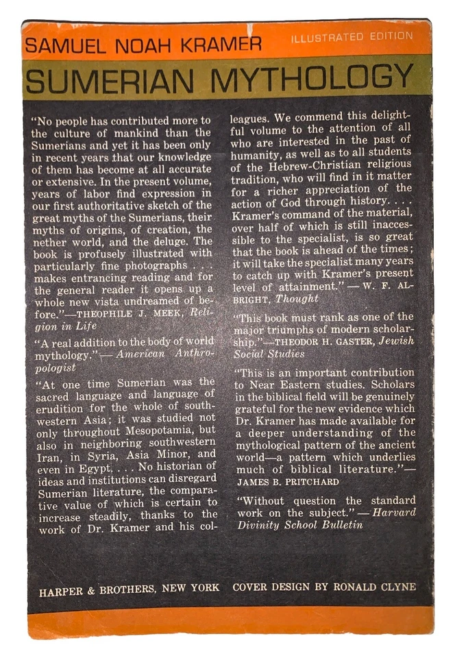 SIGNED, 1961, SUMERIAN MYTHOLOGY, by SAMUEL NOAH KRAMER, ANCIENT RELIGION, GODS - Image 3 of 4