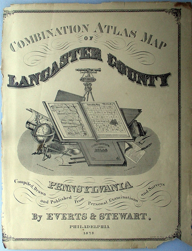 ORIGINAL 1875 Lancaster PA Map - Providence Township - Image 3 of 3
