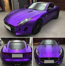 50ft X 5ft Metallic Matte Satin Chrome Vinyl For Car Body Wraps Film Purple 50ft X 5ft Metallic Matte Satin Chrome Vinyl For Car Body Wraps Film Purple