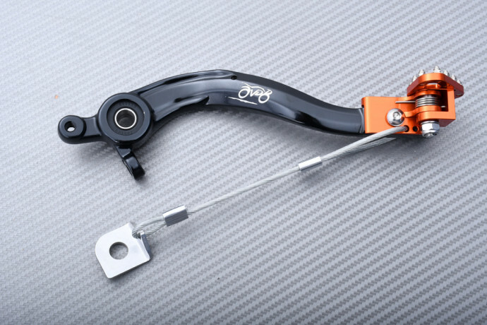 Pédale de frein arrière KTM EXC-F 500 Six Days 2020, finition anodisée
