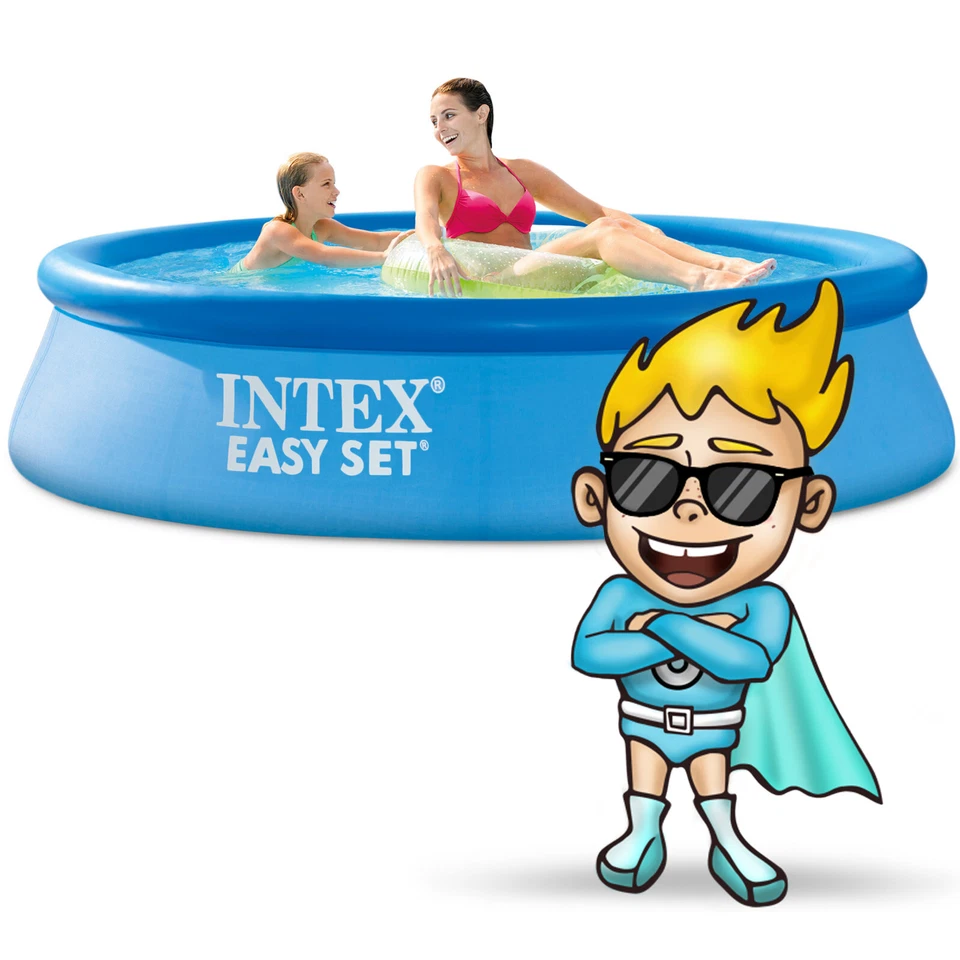 INTEX 3 in 1 Quick Up Pool Easy Set Gartenpool Schwimmbecken 244x61 cm mit Pumpe - Bild 3 von 4