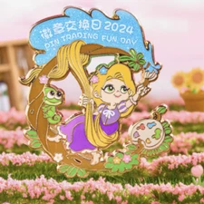 Disney pin trading day 2024 shanghai disneyland tangled pascal rapunzel LE 800