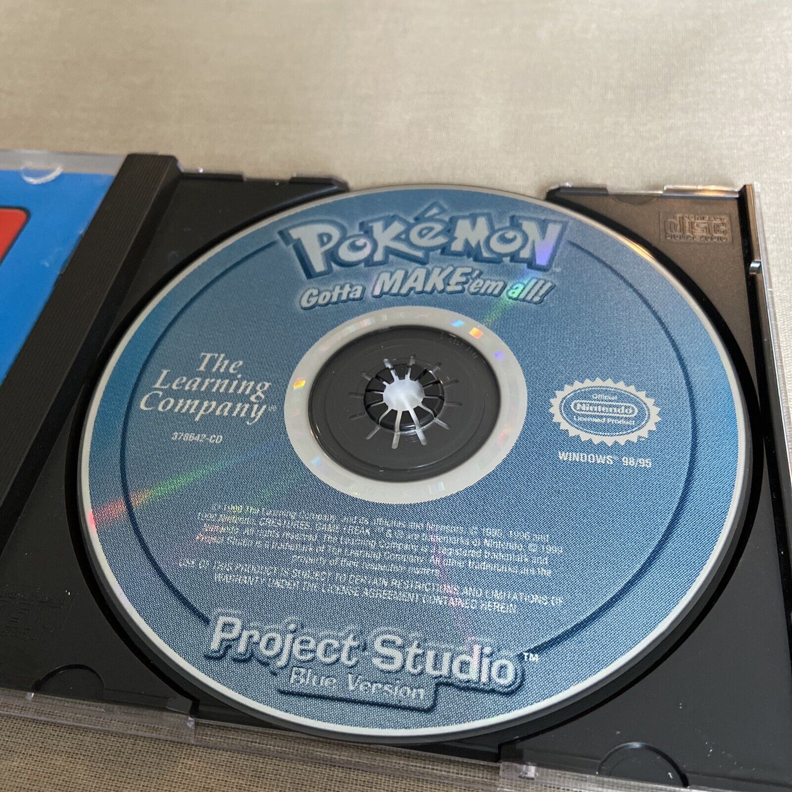Pokémon Blue Version CD Rom Project Studio Make Lots of Cool Stuff! 1999