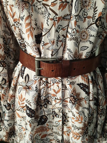 Witchery Floral Viscose Pin tuck Blouse With Bell Sleeves Sz 12 - Picture 13 of 13