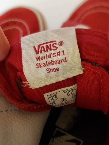 Vans Sk8 Hi American Flag Studded Stars Sneakers Men 4.5 Women 6 Red Suede USA - Picture 8 of 10