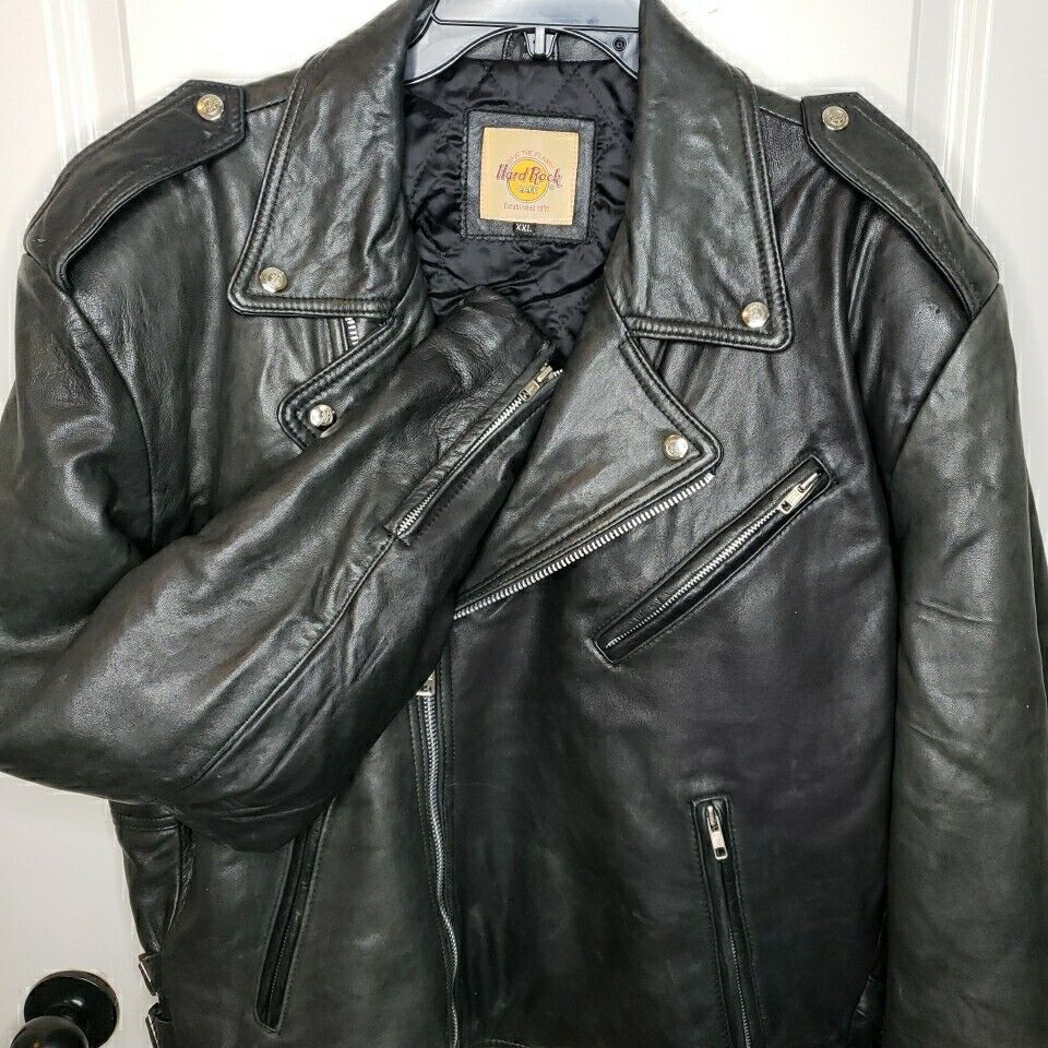 Vintage Hard Rock Cafe San Antonio Sz XXL Leather Biker Vintage Hard Rock Cafe San Antonio Sz XXL Leather Biker