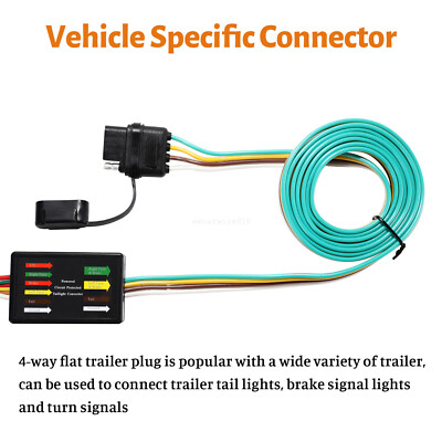 For Nissan Rogue S 2008-2018 Trailer Hitch Light Wire Harness Custom 4 Way Flat - Foto 2