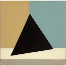 Medium Abstract Painting 2x2 ft. Post-Modernism Geometric Demrin Cubism II NEW