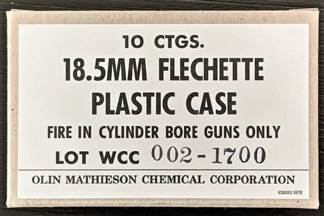 WESTERN CARTRIDGE  VIETNAM ERA  FLECHETTE ROUNDS NEW REPLICA 10 ROUND AMMO BOXES - Image 2 of 4