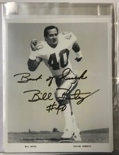 Vintage Dallas Cowboys #40 Bill Bates 8x10 (Rare) Signed B&W Action Photo