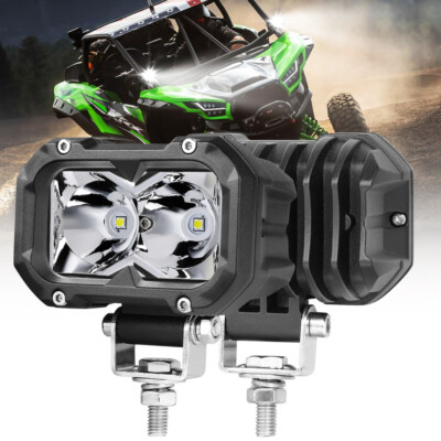 2X4'' LED Work Light Bar Spot Cube Pods White Windshield Driving Fog Lamp Offroad