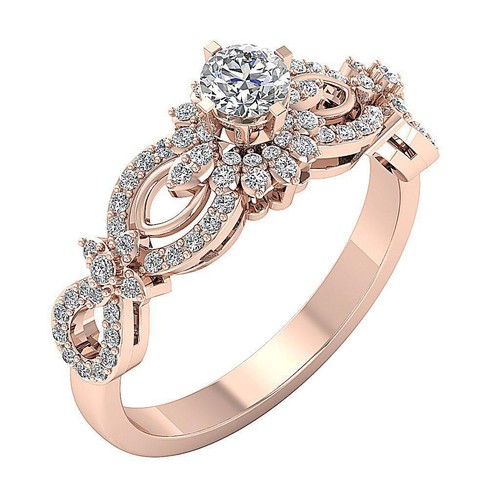 SI1 0.70 Ct Natural Diamond 14K Solid Gold Solitaire Engagement Ring 7.80mm - Picture 3 of 18