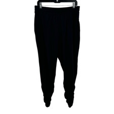 Prana Black Midtown Ruched Side Crop Athletic Hiking Pants Black Large