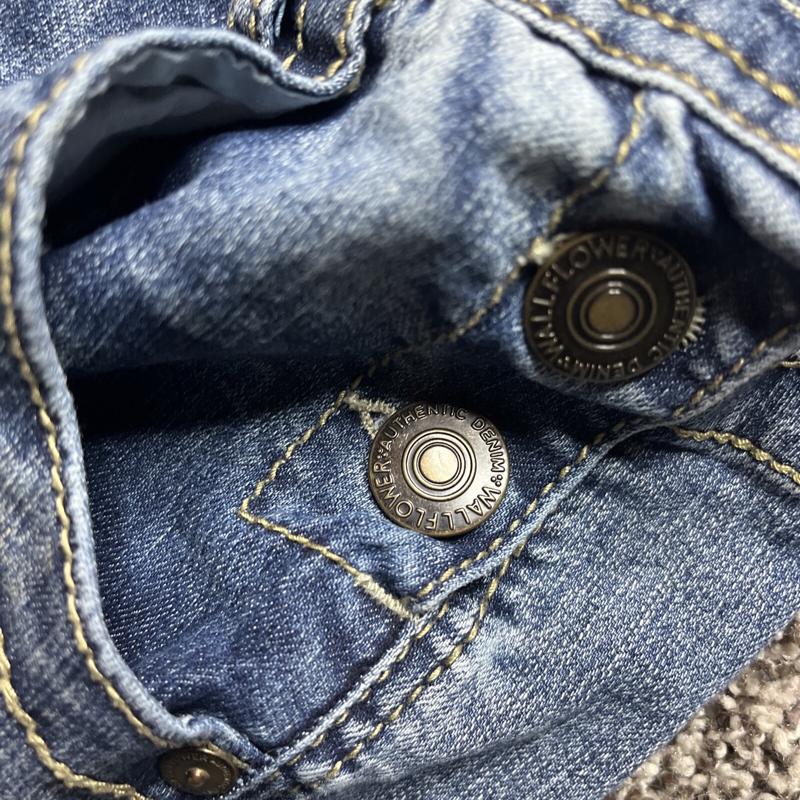 Wallflower size Medium  Denim Stretch Overalls, c… - image 3