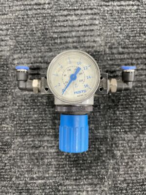 Festo LR-D-MINI A843 Pneumatic Regulator, W/240psi 16bar, and fittings